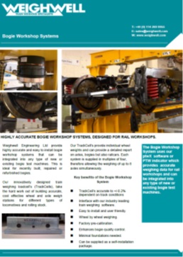 Bogie Workshop Systems brochure