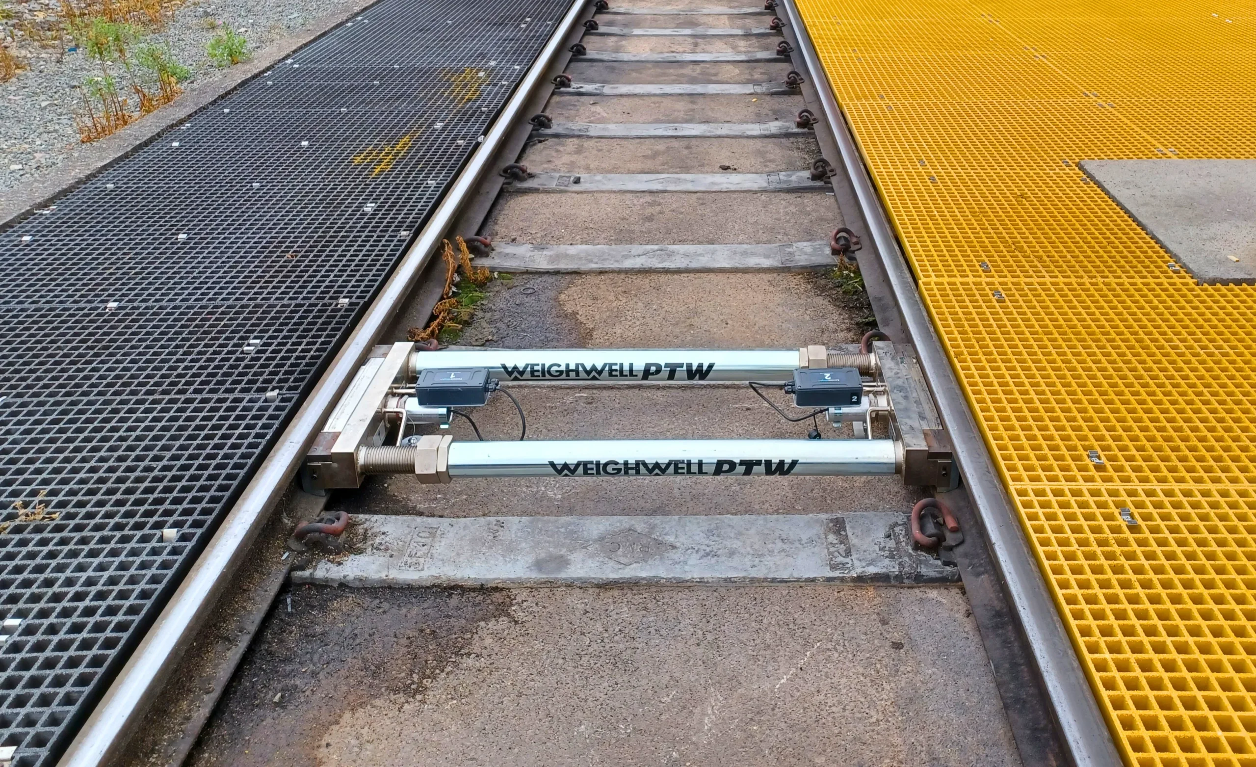 Hired Portable Train Weighing system installed in track Hired Portable Train Weighing system installed in track